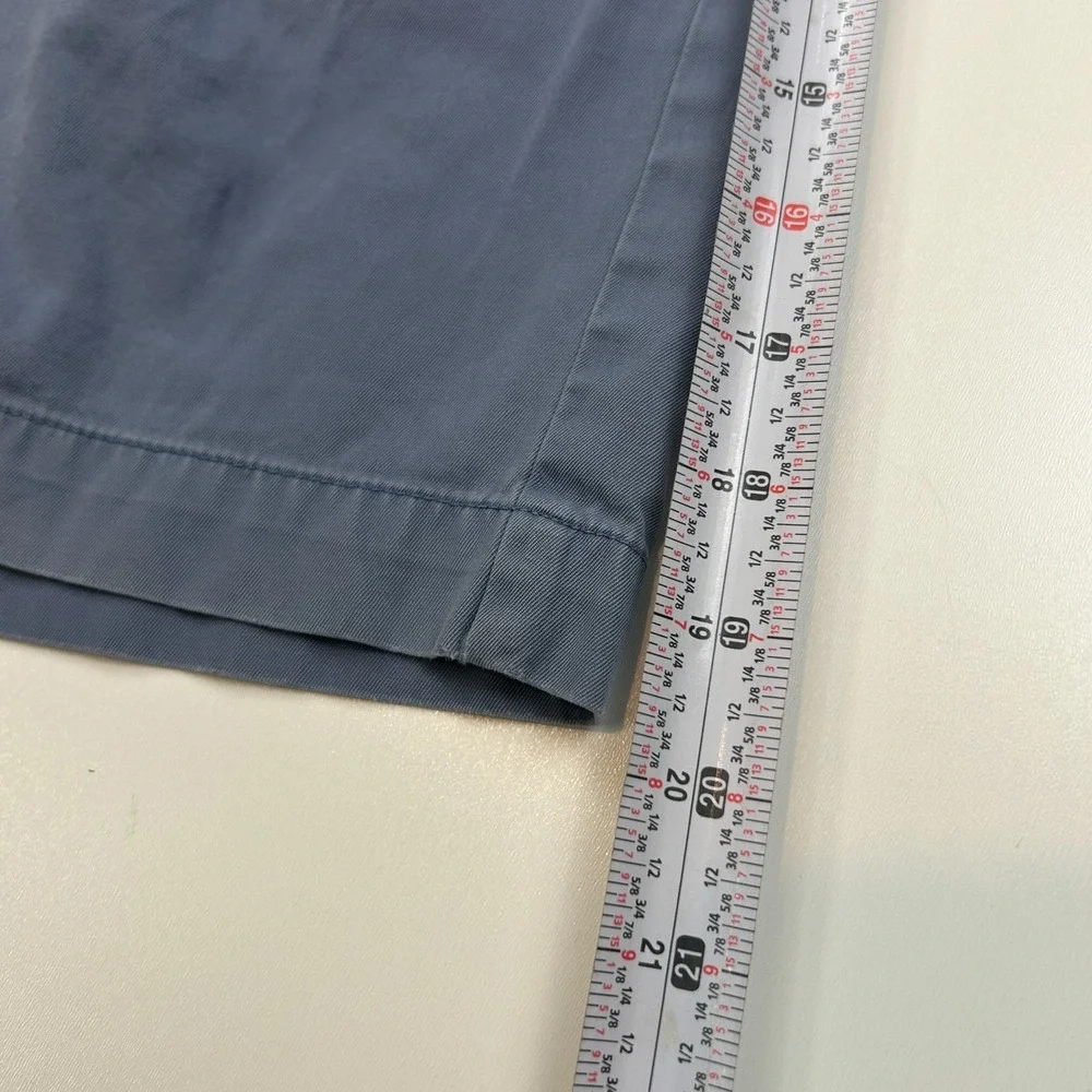 Polo Ralph Lauren Mens 36 Pleated Chino Shorts Slate Blue Vintage Cotton
